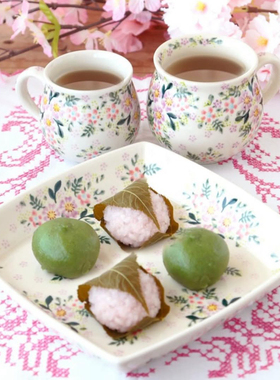 【多款】波兰进口餐具粉樱花扎啤大杯椭圆盘方盘早餐盘壶杯碟U489