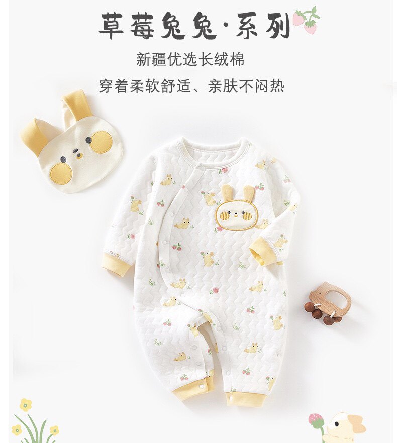 加棉连体衣婴幼儿睡衣