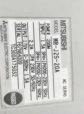 伺服驱动器MR-J2S-10A 20A