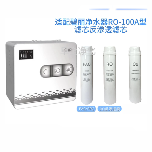 适配碧丽净水器RO-100A型滤芯PAC复合反渗透RO膜净水机滤芯C2后置