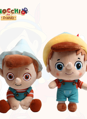 正版匹诺曹公仔毛绒玩具木偶奇遇记Pinocchio桌伴玩偶跨境代发