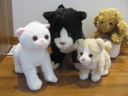 可爱卡通小狗小猫仿真动物毛绒玩具玩偶公仔