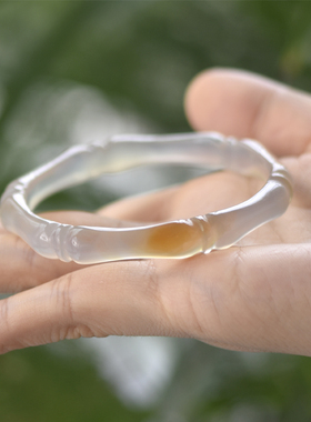 竹节女玛瑙竹节镯子天然