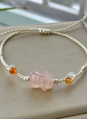 男女玛瑙甜美小熊手链