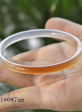 瑞丽女玛瑙原色手镯细圆条