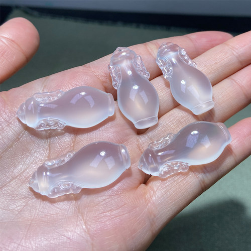 纤纤素手花瓶吊坠挂件玉坠