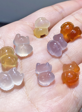 天然冰透生肖通孔马玛瑙手链