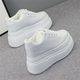 厚底内增高8 10cm 休闲板鞋 12cm隐形小个子显瘦系带小白鞋 百搭时尚