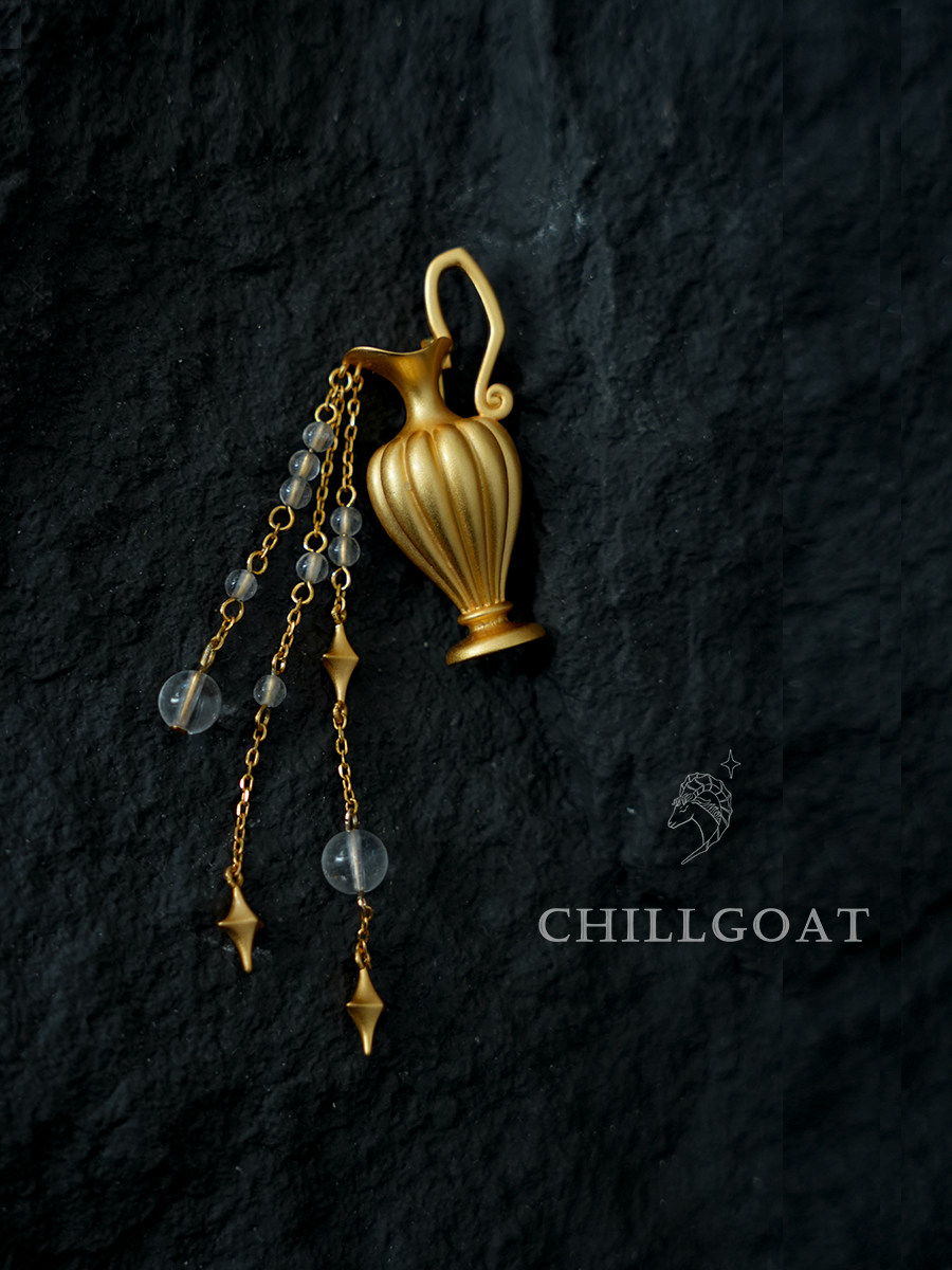 chillgoat/一千零一夜 原创设计水罐水晶胸针胸花吊坠小众高级