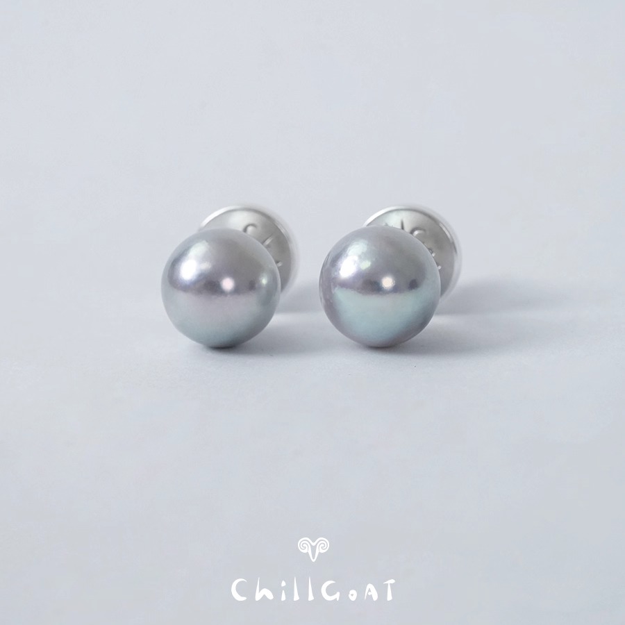 天然海水真多麻珍珠耳钉