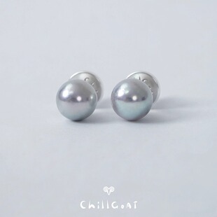 品牌福利天然海水真多麻珍珠耳钉耳饰耳环8-9 相信我去买!