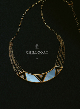CHILLGOAT白贝母玛瑙女项链复古