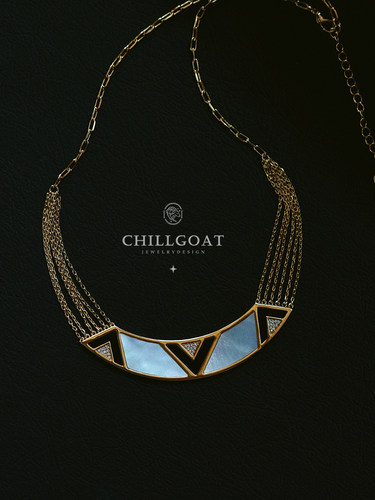 CHILLGOAT白贝母玛瑙女项链复古