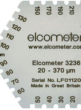 Elcometer 112六角湿膜梳(不锈钢)3236精密的六角不锈钢湿膜梳