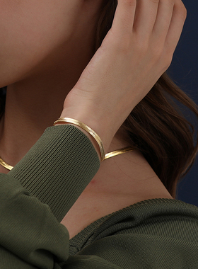 【清仓】little joys铜镀金素链蛇骨链手链手镯简约个性无吊坠