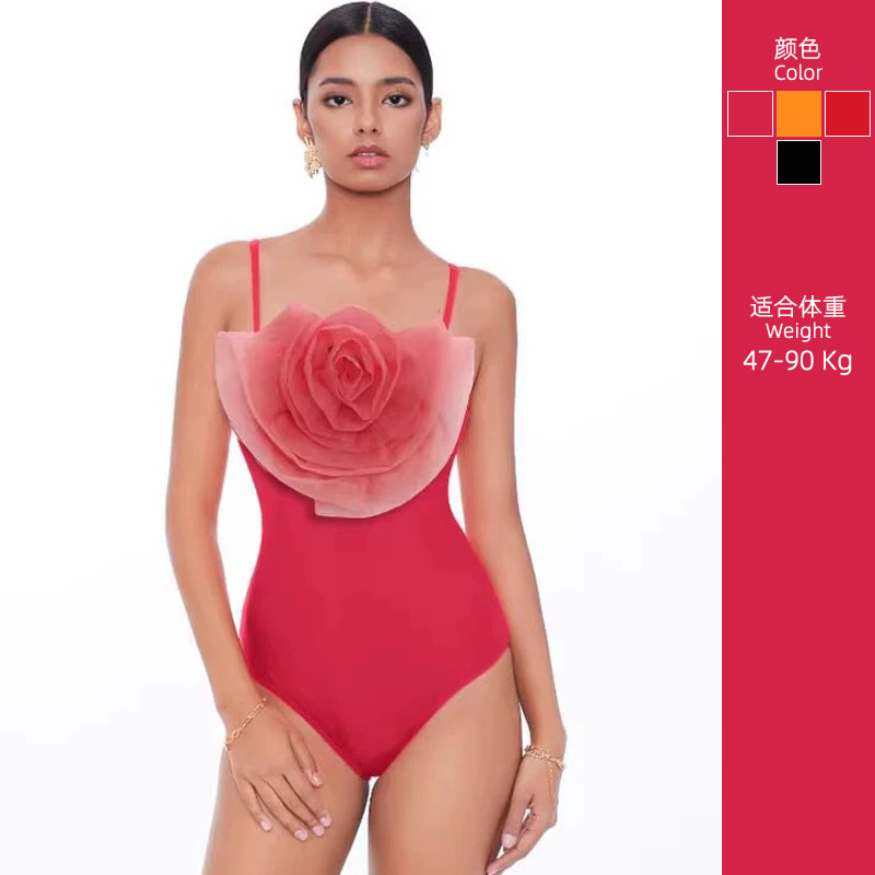 大码甜美风花朵泳衣女遮肚子显瘦