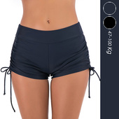 2025新款 性感显瘦比基尼平角短裤 200斤胖mm单卖 女士黑色泳裤 大码