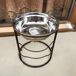 铁艺单盆狗食物盆架宠物单碗支架狗碗猫碗萨摩耶泰迪小中大型犬