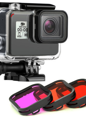 适合 gopro hero7/6/5防水壳潜水滤镜保护壳盒防摔外框壳