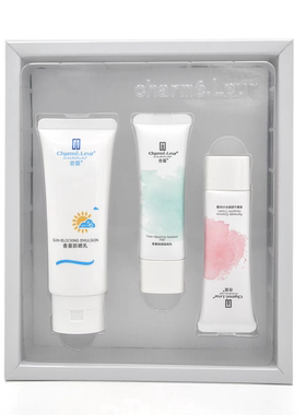 美容院正品「香蔓」沁颜防晒礼盒SPF36(防晒45g+隔离15g+粉底15g)