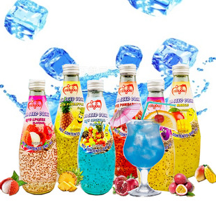 进口泰国梅苏奇亚籽饮料290ml*2瓶石榴鸡尾酒草莓百香果汁零食品