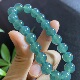 掌中翠天然翡翠A货冰种起胶老蓝水圆珠手链手串10mm 0086