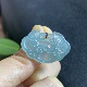 冰种蓝水雪花棉如意锁翡翠A货玉吊坠 0527