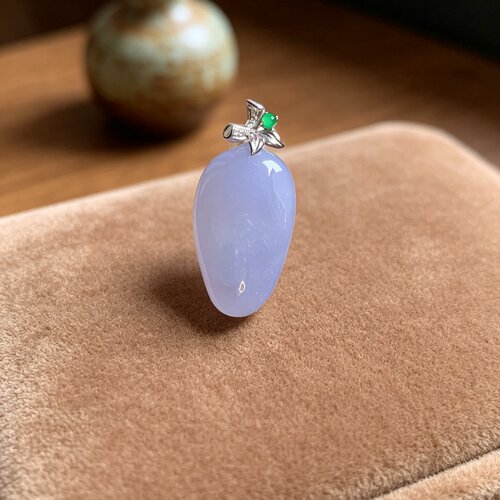 掌中翠A货冰种紫罗兰翡翠吊坠