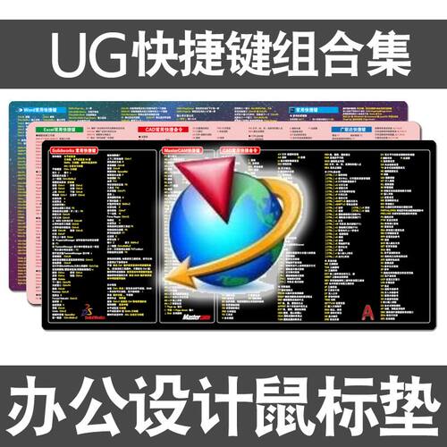 UG快捷键鼠标垫常用命令电脑桌垫