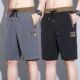 男夏季 刺绣防盗拉链速干裤 薄款 百搭休闲裤 潮流男 宽松时尚 五分短裤