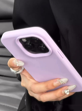 耐脏豆紫色液态硅胶适用vivo iqoo15不发黄iqoo13手机壳火星粉网红纯色防摔