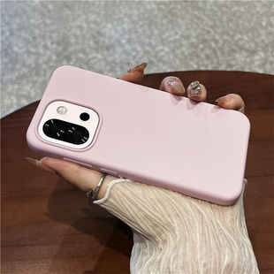 一加手机壳1+13/13T液态硅胶保护套一加12/11全包官方同款灰粉色潮牌气质女