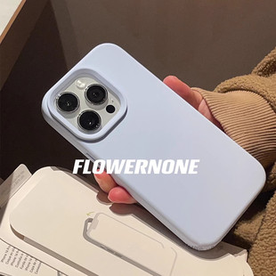 高级奶蓝色态硅胶适用OPPO Findx9手机壳软糯findx9pro亲肤橡皮擦感防滑全包