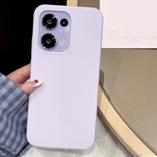 ins粉紫色适用OPPO Reno14手机壳液态硅胶Reno14pro全包防摔新款情侣小众高级感男女网红保护套