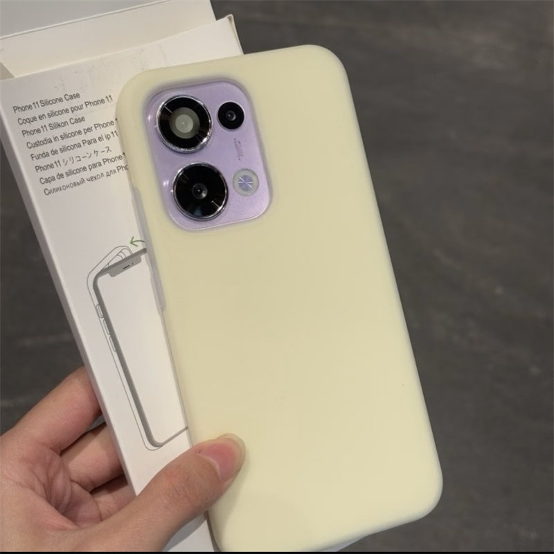 耐脏奶黄色果冻液态硅胶适用OPPO Reno14手机壳14pro全包防摔reno13/12pro软糯网红雾面高级感纯色