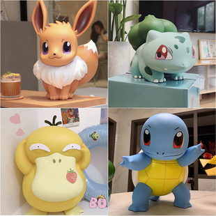 杰尼龟妙蛙种子小火龙伊布卡拉卡拉可达鸭梦幻手办1比1大摆件礼物