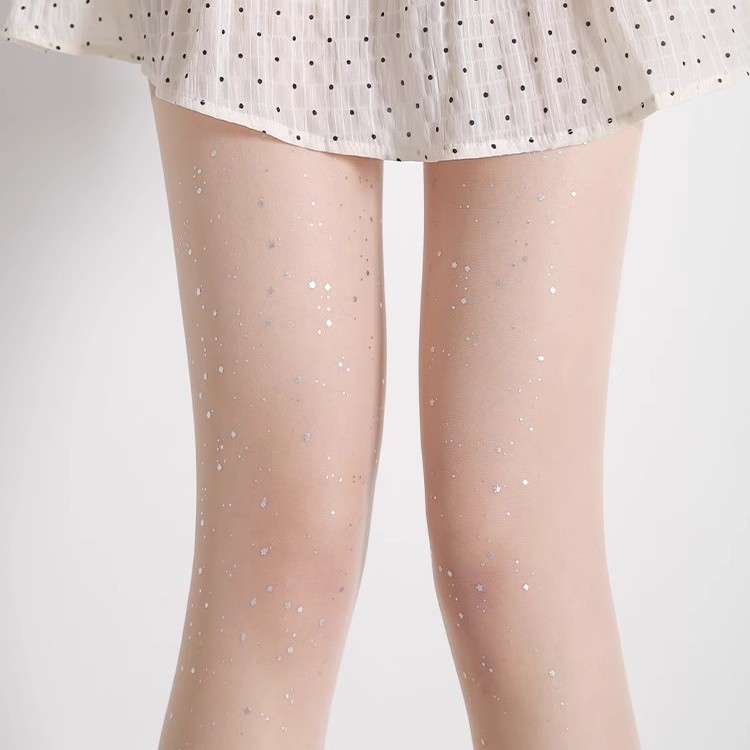 超薄亮片闪光jk肉色丝袜