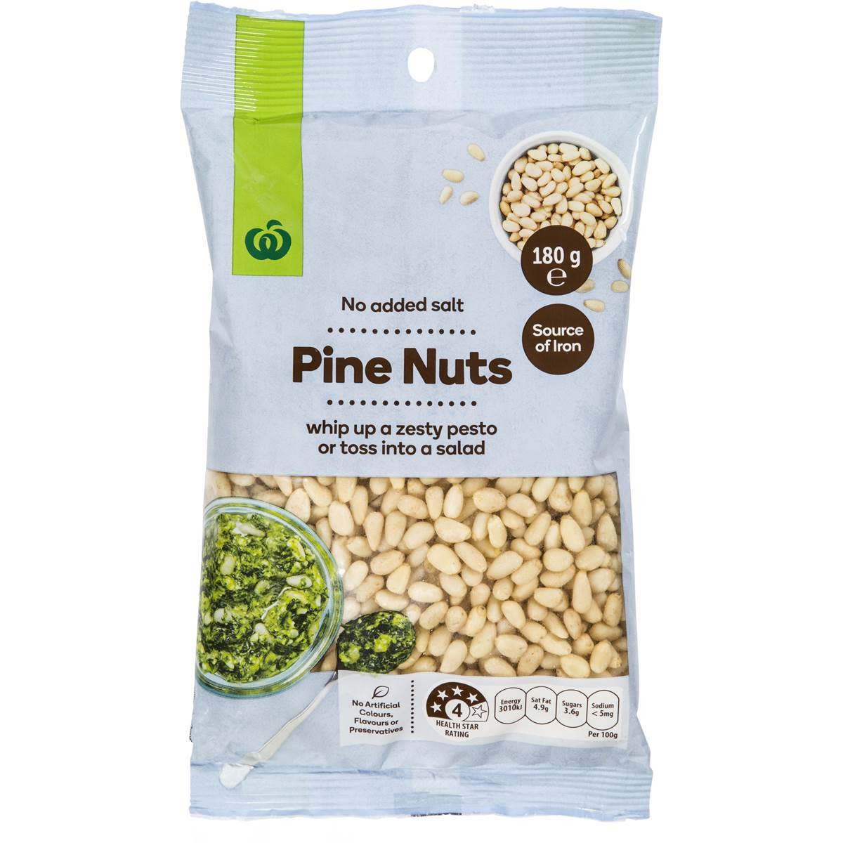 小肚腩澳洲代购 woolworths pine nuts无盐松子仁无添加180g 300g