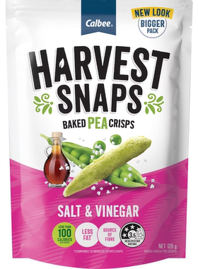 小肚腩澳洲代购 Calbee Harvest Snaps 豌豆脆 盐醋味 盐味120g