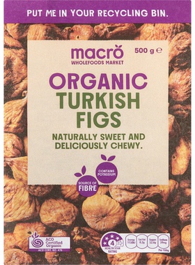 澳洲代购macro organic turkish figs有机土耳其无花果干500g