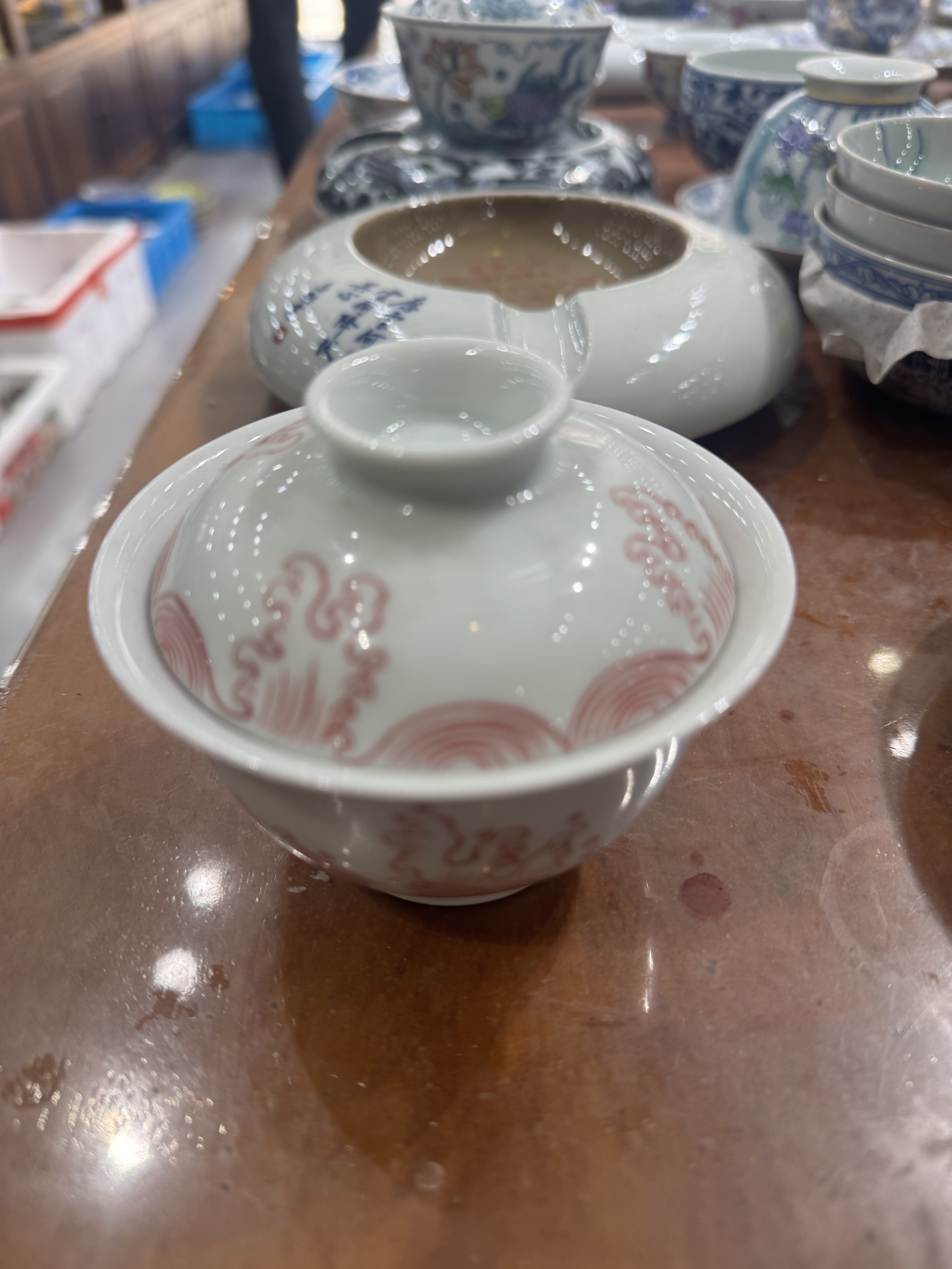 景德镇陶瓷手绘2026新款青花釉里红龙纹主人杯品茗杯功夫茶具单杯
