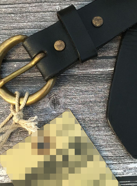 窄针扣腰带真皮裤带头层手工纯牛皮皮带女复古中青年休闲潮 宽3cm
