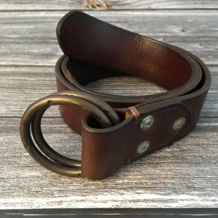 腰带正品 复古双环扣纯牛皮年轻裤 皮带真皮光身高档潮2022新款 男士