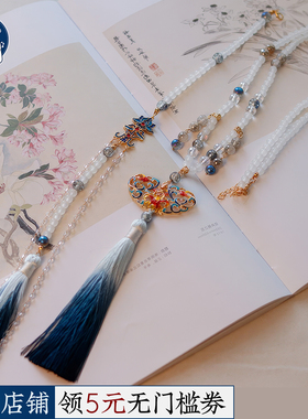 古风璎珞汉服马面裙烧蓝配饰吊坠