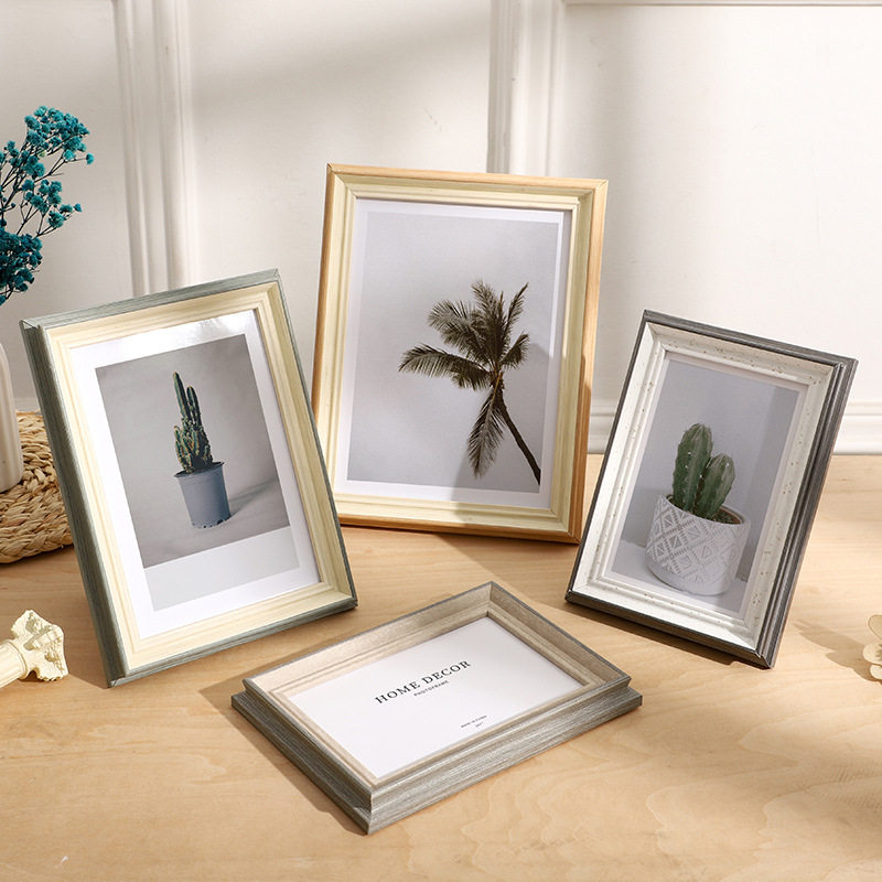 厂家直供创意相框摆台文艺小资卧室咖啡店画框装饰摆件树脂框现货