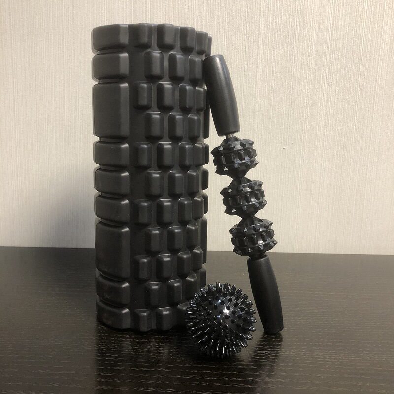 厂家销售瑜伽柱套装月牙款狼牙棒健身按泡沫轴滚轴肌肉筋膜放松