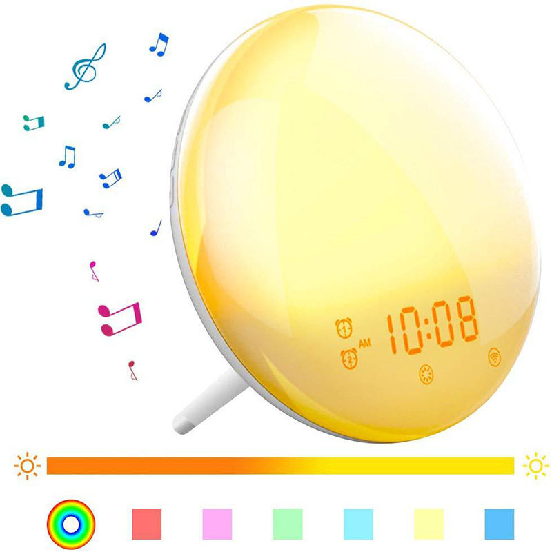 模拟日出自然唤醒灯定时自动开灯暖光夜灯太阳模拟日落伴睡灯