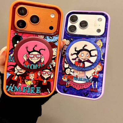 日韩魔镜魔女梦娜家族磁吸适用ihone17promax苹果16p手机壳二合一童趣创意搞怪新款防摔保护壳