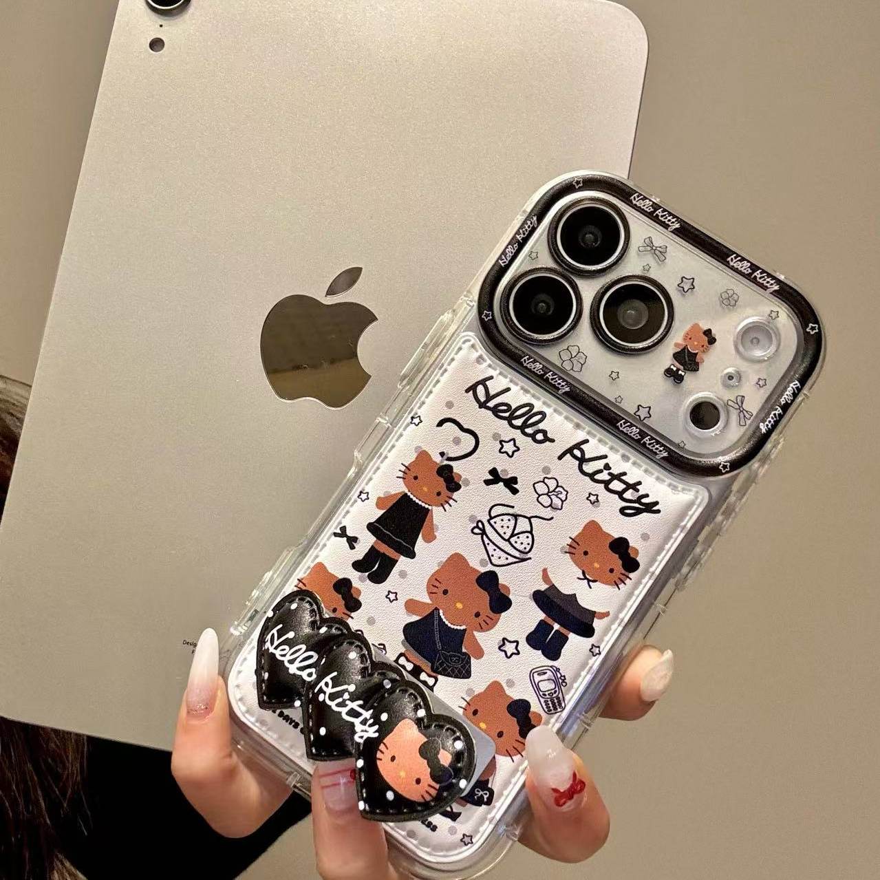 小香风波点比基尼黑裙长腿猫咪适用于iphone17promax苹果手机壳16唯美小清新创意防摔保护壳