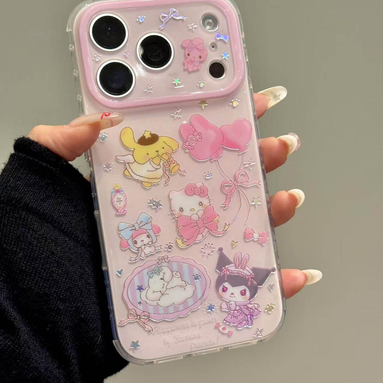 卡通甜美鎏金气球布丁狗库洛米适用于iphone17promax苹果16手机壳可爱卡通童趣创意新款防摔,3C数码配件,手机保护套/壳,淘宝优惠券,粉丝福利购,淘宝优惠卷